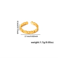 Bague réglable en acier inoxydable plaqué or avec design minimaliste à maillons - Structure de Chaîne à Disques Solides (#0206)