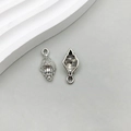Ciondoli a conchiglia d'argento a tema marino per la creazione di gioielli fai da te - Conchiglia Oceano Argento Antico 9*19mm