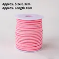 Pink 3mm faux suede cord spool 45m length for DIY jewelry making and Christmas crafts - Korean Suede Cord / 50 Yards (Approx 45m) / Pink