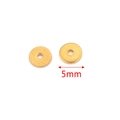 5mm PVD 18K gold plated stainless steel spacer beads for DIY jewelry making - 5mm / Gold