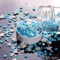 Blue and white snowflake cake sprinkles for winter themed baking decoration - Snowflake Cake Decoration Sprinkles 66g