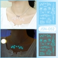Luminous blue firework temporary tattoo stickers glow in the dark style JSN-052 - JSN-052 (Luminous Fireworks)