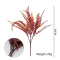 Close-up of artificial Persian fern 40cm height 28g weight with autumn foliage details - Fixed Style / Autumn Color
