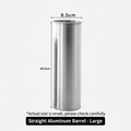 Large silver aluminum flower vase cylinder, size 9.5cm by 30.5cm for floral water culture - Aluminum Straight Bucket ZT (Large)