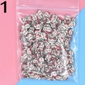 Panda-Polymer-Ton-Scheiben mit roten Weihnachtsmützen für DIY-Slime und Nagelkunst - 1-Weihnachtsmann
