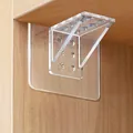 Supporto per mensole autoadesivo trasparente resistente per armadi e mobili di casa - Supporto per Scaffali Extra Large 7*7cm (75 Silk)