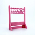 Rosa Acryl Mini Kleiderbügel Schmuckständer mit 8 passenden Ohrring-Display-Bügeln - Rosa