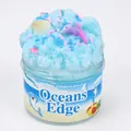 Slime nuvola blu tema oceano con ciondoli delfino e conchiglia in barattolo - Blu Ciano 100ml