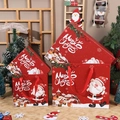 Set de embalaje de regalo de Navidad con cajas de Papá Noel rojas y bolsas festivas - Caja de Regalo Vacía (No incluye producto)