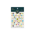 TS-1674 5D embossed nail art stickers with colorful smiley faces and rainbows - 5D Embossed Smiley Face Style (TS-1674)