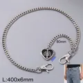 Chaîne de pantalon hip-hop en acier titane avec pendentif coeur et longueur 400mm - Chaîne de Pantalon Pendentif Cœur Arbre de Vie (KK035-Z)