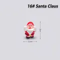 Miniature painted Santa Claus figurine style 16 in classic red and white sitting pose - Style 16 Santa Claus