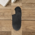 Klassische schwarze Herren Füßlinge aus Baumwolle mit Rippenstruktur und Unifarben Design - Zopfmuster Schwarz