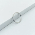 Minimalist S925 sterling silver open toe ring with polished mirror finish for women - Silver