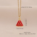 Gouden ketting met rode watermeloen hanger inclusief afmetingen en materiaal specificaties - Watermeloen Brok
