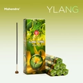 Mahendra Ylang Ylang incense sticks set with yellow floral packaging and a metal holder - Ylang Ylang