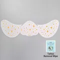 Tatuaggi dorati lentiggini con stelle K92005 e salvietta per rimozione - Stile Stella Radiante (K92005) / Argento