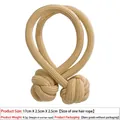 Detail of beige knotted hair rope measuring 17cm by 2.5cm with durable woven fabric texture - 6# Light Coffee Knotted Hair Tie