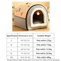 Tableau des tailles pour niche pour chat et chien en plusieurs dimensions du S au 3XL chaud - Nid Maison Portable / 3XL (100*70*60cm) / Jaune Gris