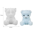 3D geometric bear silicone mold for DIY candles and resin art, size 7.4cm by 6.5cm - Sad Bear / Silicone Mold