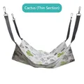 Hanging pet cat hammock with green cactus pattern and adjustable metal buckles - S / Cactus Thin Style