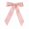 Eleganter großer rosa Satin-Seidenhaarklip mit Bändern für Damen und Mädchen - Rosa