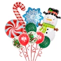 Christmas snowman balloon set with snowflake, candy cane and latex party decorations - Snowman with Hat
