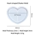 Heart-shaped silicone quicksand mold for DIY resin jewelry making and pendants - Heart Shape Quicksand Mold