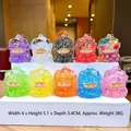 Cartoon liquid floating oil keychain charms in 10 colors featuring acrylic resin dolls - 1 Piece / Luminous Bubble Bead Doll Style (2)