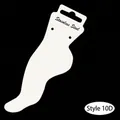 Style 10D white foot-shaped jewelry card for stainless steel anklet display - 10D Style - 350g Cardboard