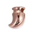 Perla dente zircone placcata oro rosa 18K per creazione braccialetti fai da te - Ciondolo Zanna Oro Rosa (CX160-2)