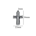 Vintage black metal cross pendant with dimensions 36mm by 22mm for DIY necklaces - Style 19