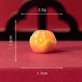 Miniature orange resin cat ornament, 1.7cm width, lucky desk decoration for wealth - Yellow Peeled Orange