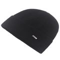 Bonnet en laine tricotée noire avec étiquette métallique sports pour homme en hiver - Réglable / Noir