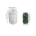 Starfish sunflower cylindrical silicone mold with a dark green candle finished product - Sea Star Clover Cylinder