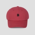 Rosa Baumwoll-Basecap mit schwarzem Buchstabe B Stickerei im minimalistischen Stil - M (56-58cm) / Dunkelrosa
