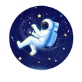 Astronaut theme LED night light with cosmic space illustration and dimmable control - Astronaut