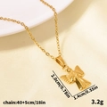 Collier avec pendentif ange en acier inoxydable 304 plaqué or 18 carats de 45 cm - Doré