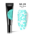 Gel de stamping Misscheering 8ml bleu ciel avec échantillon de motifs floraux nails - Bleu Ciel