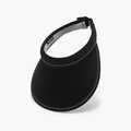 Visiera parasole nera con cuciture bianche a zigzag e stile fascia per protezione UV - Regolabile / Nero