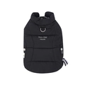 Black quilted pet cotton vest for small dogs featuring Every Step counts back print - S / Black