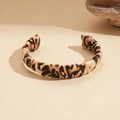 Chique open armband van imitatieleer met luipaardprint en elegante dierenprint textuur - Open Manchetarmband - Luipaardprint (Dun)