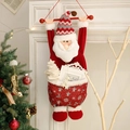 Hanging Santa Claus decorative wall pocket organizer for Christmas gifts and home decor - Santa Claus Gift Bag Hanging Decoration