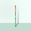 Detail of eyeshadow brush with rose gold ferrule and green sequin filled handle - Single Small Eyeshadow Brush - Glitter Quicksand
