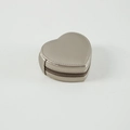 Portagioie a forma di cuore in pelle PU oro champagne metallizzato con cerniera lampo - Oro champagne