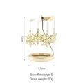 Golden snowflake spinning carousel candle holder for 7cm diameter glasses - 7.5CM Snowflake Style