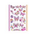 Waterproof temporary tattoo sticker with colorful butterfly designs and floral patterns - Fluorescent QMYG-001