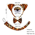 Tiger costume set including ear headband, bow tie, nose and tail for animal cosplay - Tiger 4-Piece Set (Headband+Nose+Bowtie+31cm Tail)