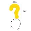 Funny yellow question mark headband for Halloween parties with 13.5cm width and 20cm height - Yellow Question Mark