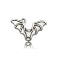 Silver bat-shaped alloy pendant for DIY Halloween jewelry and earrings making - 6592-Bat